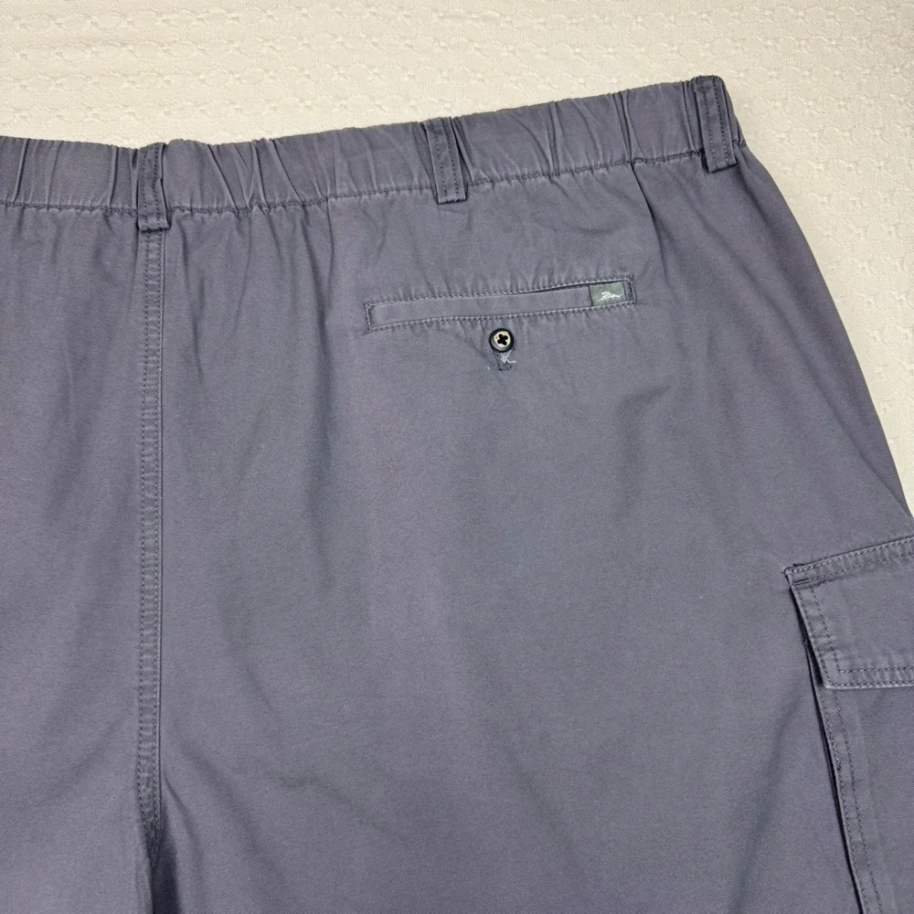 Tommy Bahama Relax Cargo Shorts Elastic Waist Mens 4XLB Gray Gorpcore Minimalist
